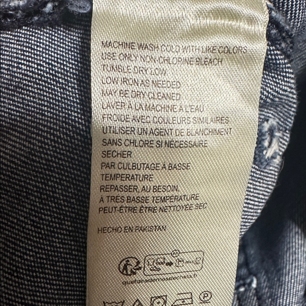 Maeve Anthropologie High Rise Slim Straight Jeans Women’s 10/12 Dark Wash Ankle - Picture 10 of 11
